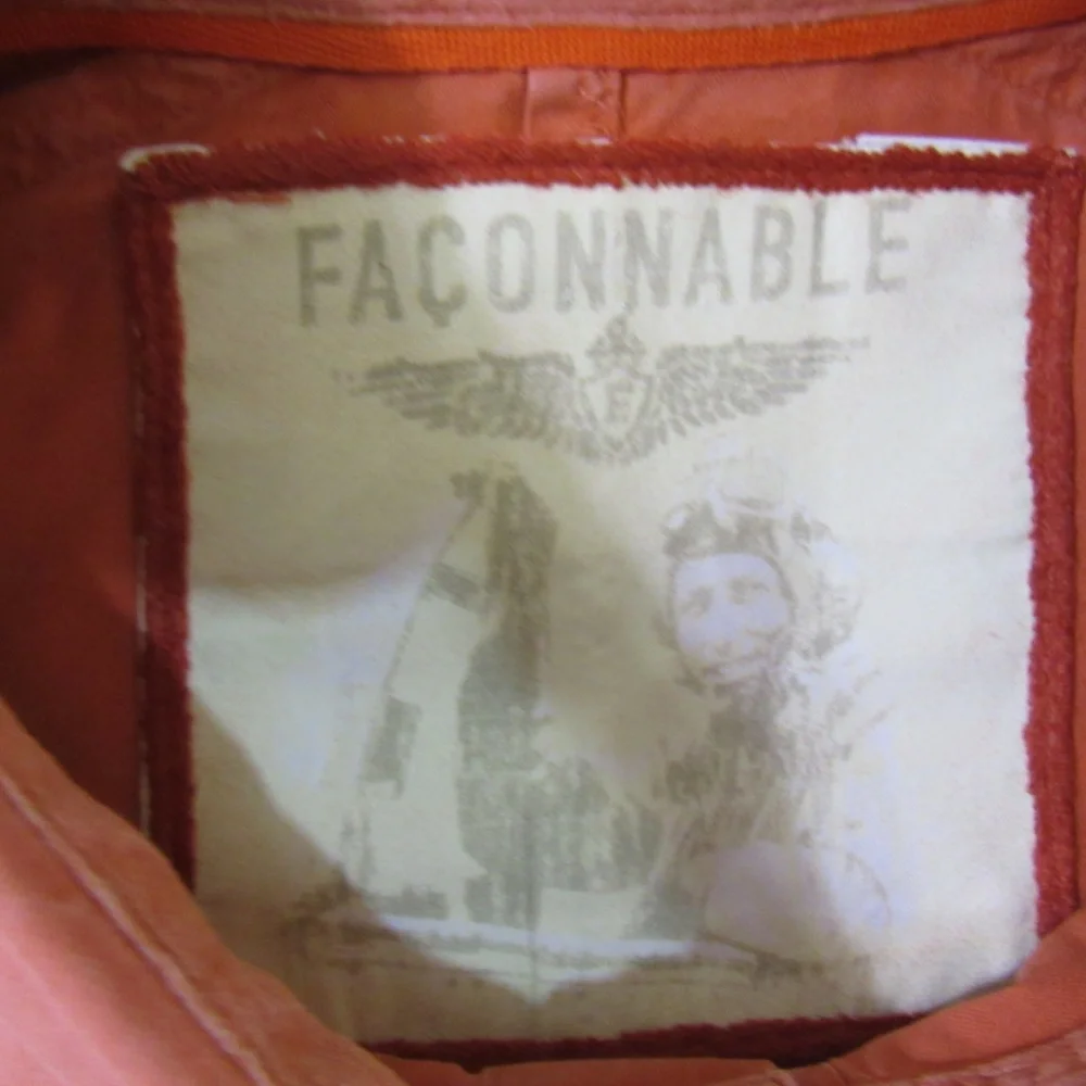Faconnable Aviation Cadet Cotton Orange‎ Button Up Shirt
